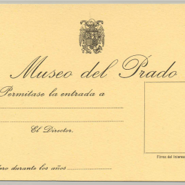 Tarjeta de visita gratuita al Museo del Prado expedidas por la Dirección [1939-1977]