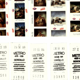 Diecinueve billetes del Metro de Madrid de 1989